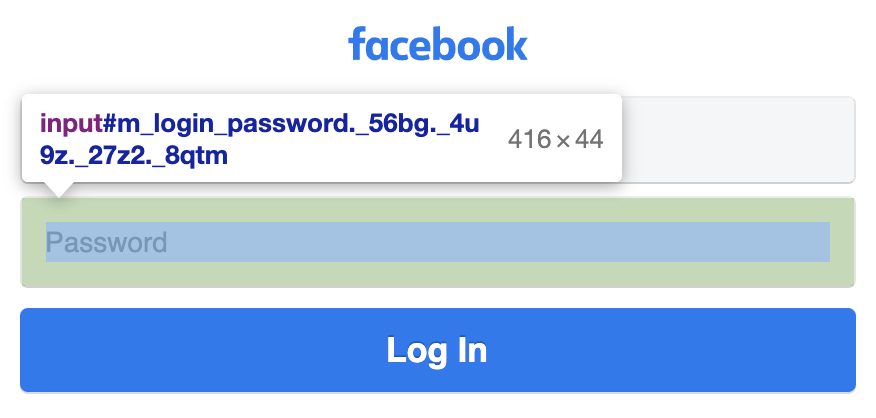 Figure 4: m_login_email and m_login_password ids