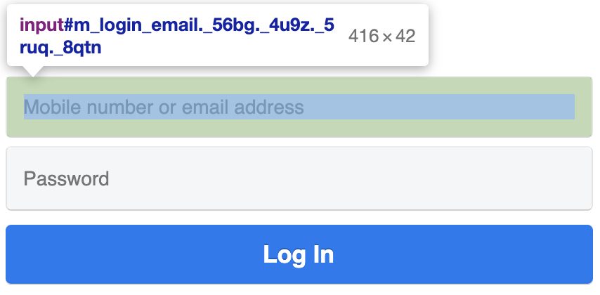 Figure 4: m_login_email and m_login_password ids 