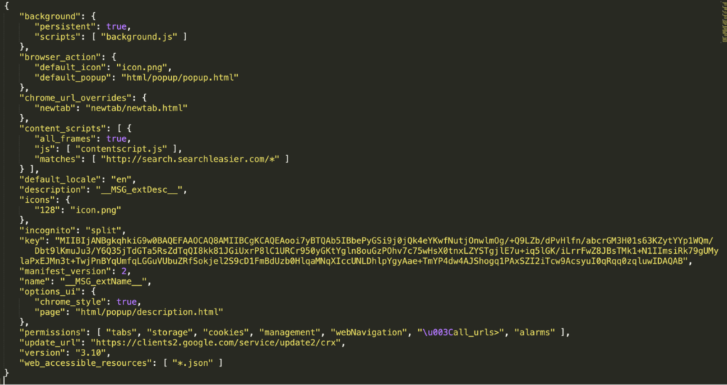Figure 21: manifest.json