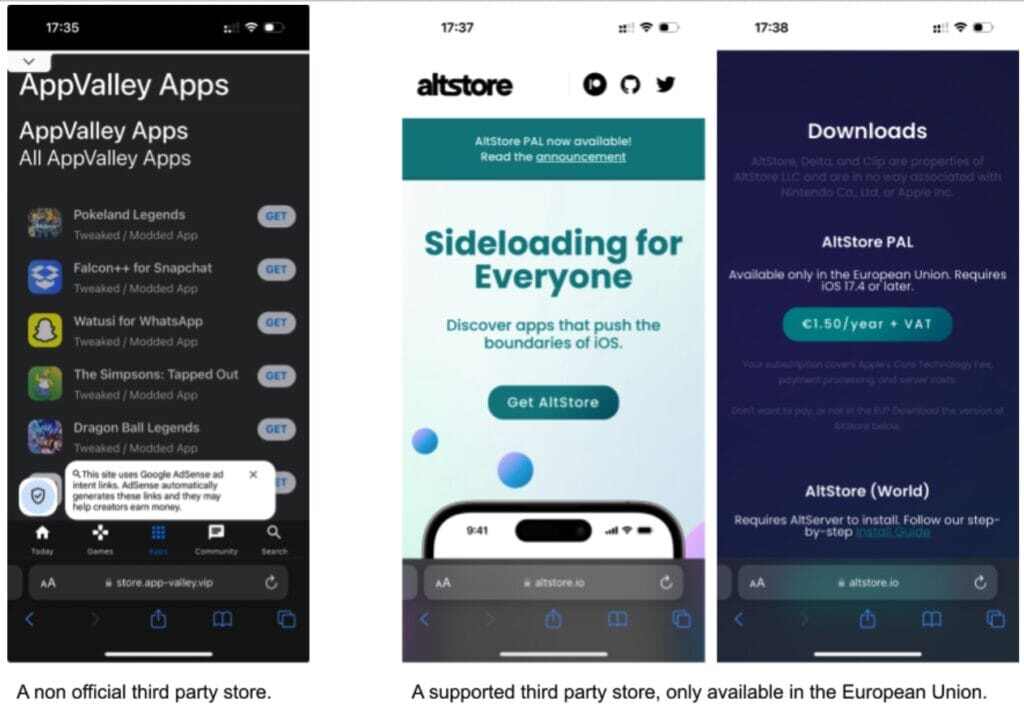 unofficial third party app stores